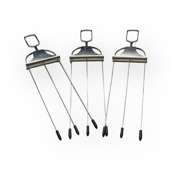 new PFIEIFPO ミ Grilling Savant 3 Prong BBQ Skewers ミ Set of 3 ミ Stainless Steel - Picture 12 of 16